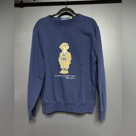 Polo Ralph Lauren Polo Bear Argyle Print Crewneck Sweatshirt L